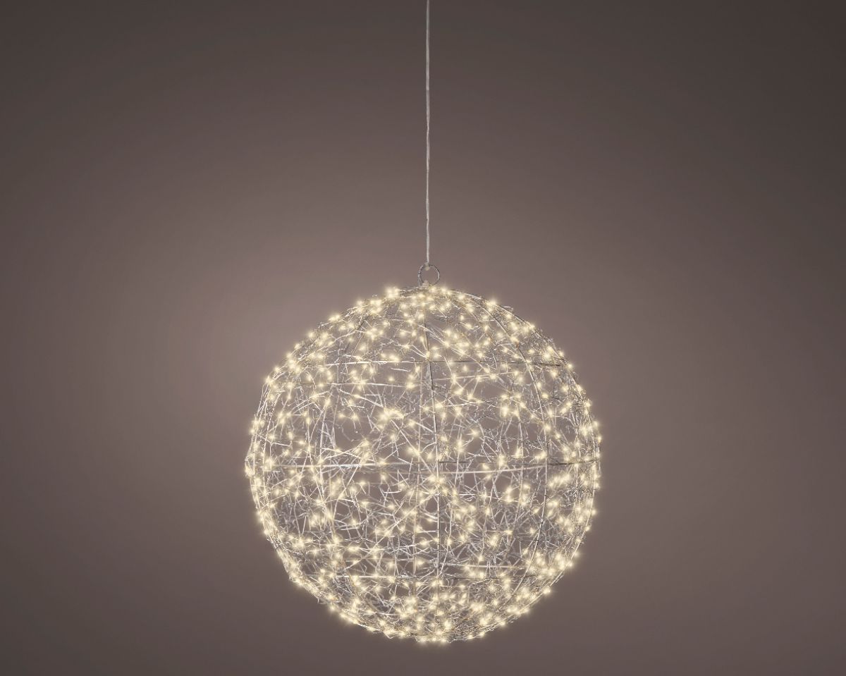 FIGURA NOVOGODIŠNJA LOPTA SA LED SVETLOM 38CM OUTDOOR 491588